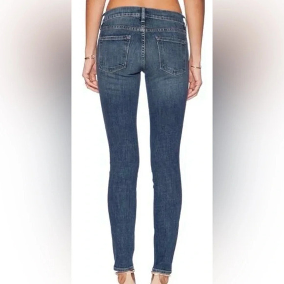 Frame Denim Le Skinny de Jeanne 5 pocket distressed jeans in Jewel, size 27 - Picture 3 of 8
